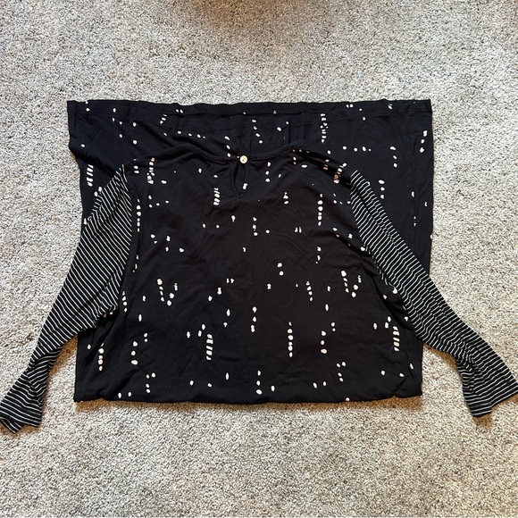 Alembika black and white dress striped sleeves pockets - Picture 2 of 6